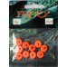 Грузило ушастый для рыбалки, таблетка (эксцентрик) цвет Silvereyes Orange, 10шт в уп., вес 4г
